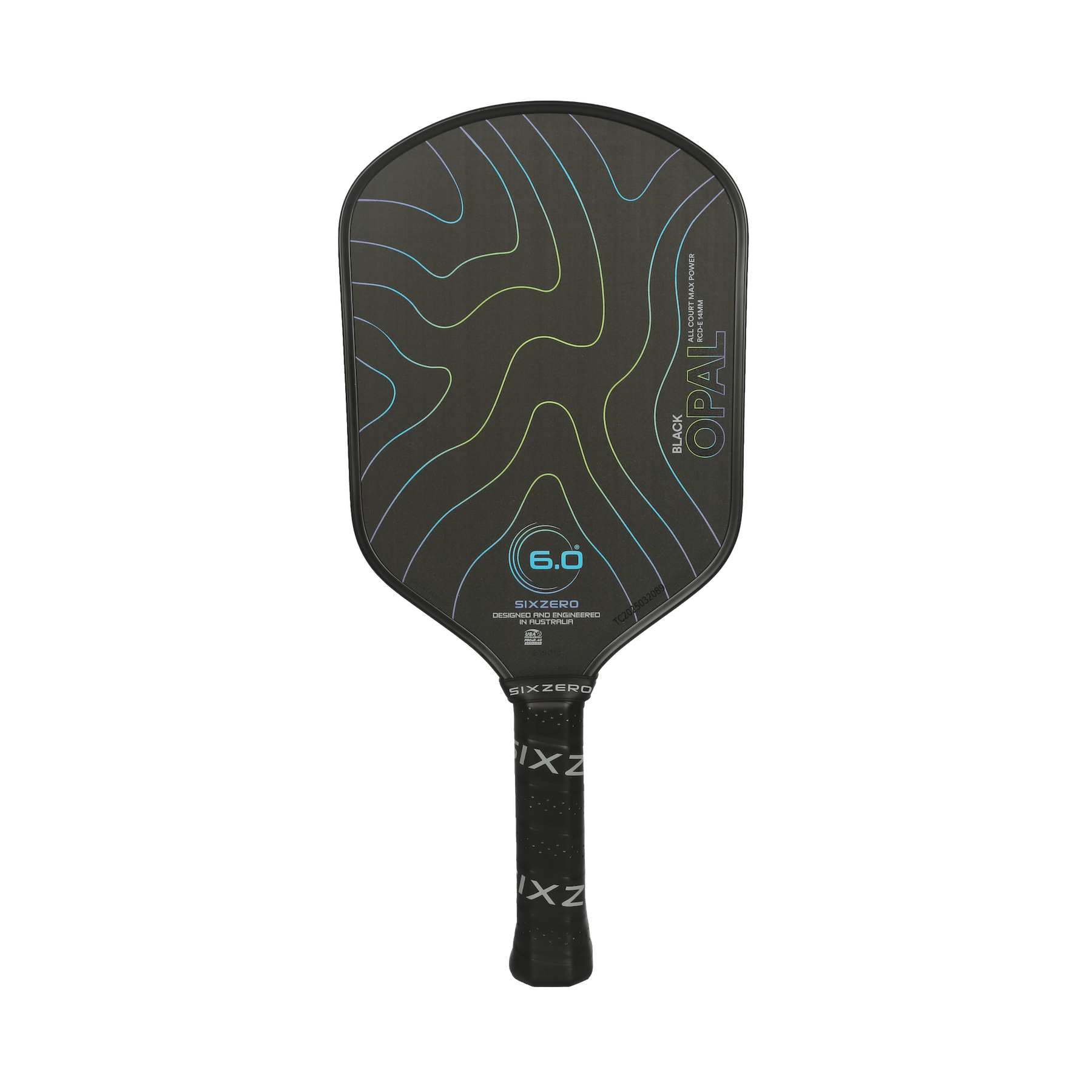 Black Opal Elongated Pickleball Paddle | Elite Power & Reach – Six