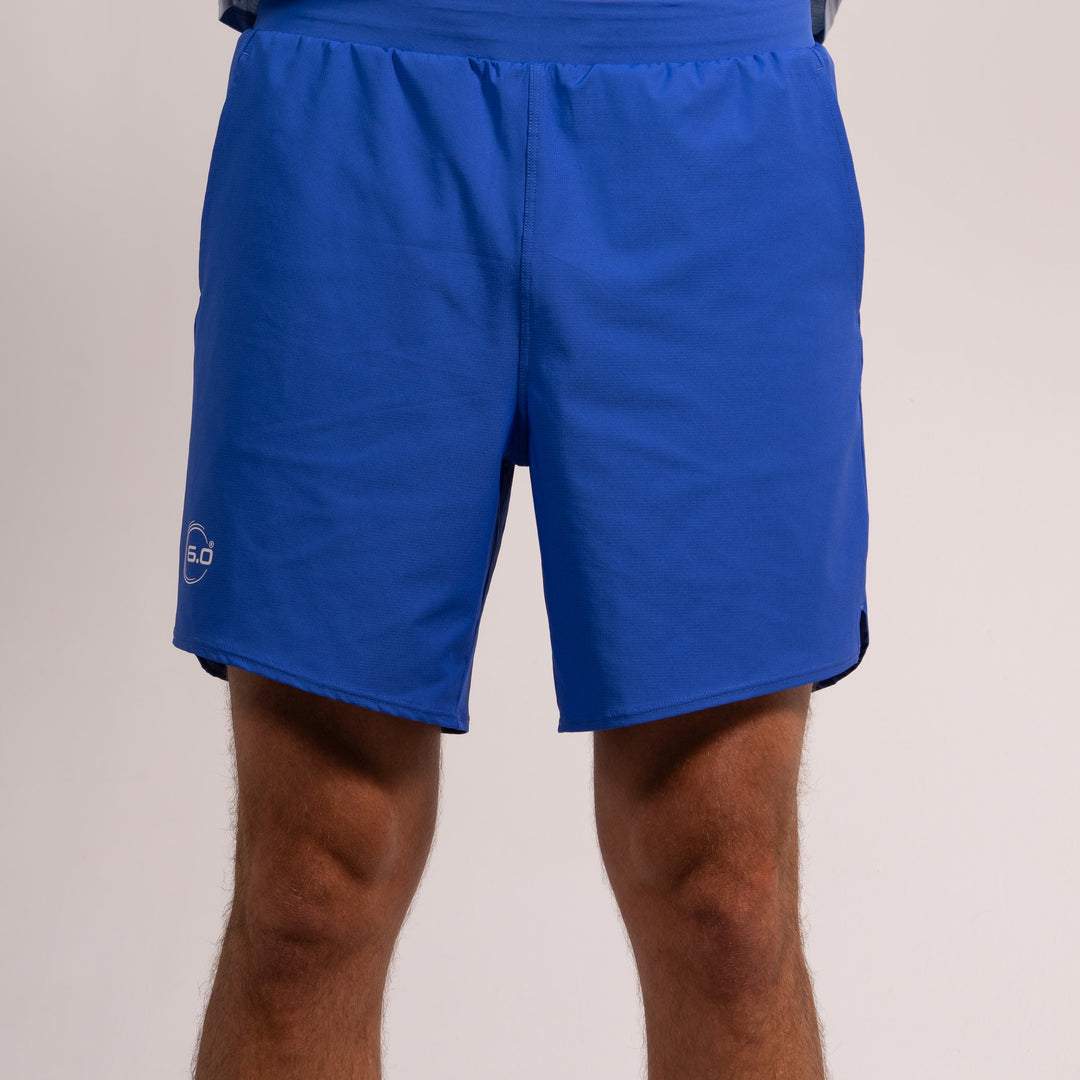 Mens Performance Short Dazzling Blue with White Logo